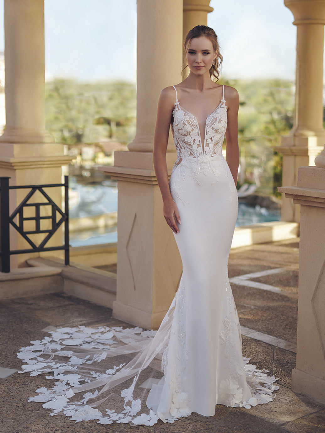 botanical lace wedding dress Elbeth Gillis Botanical Bridal Collection