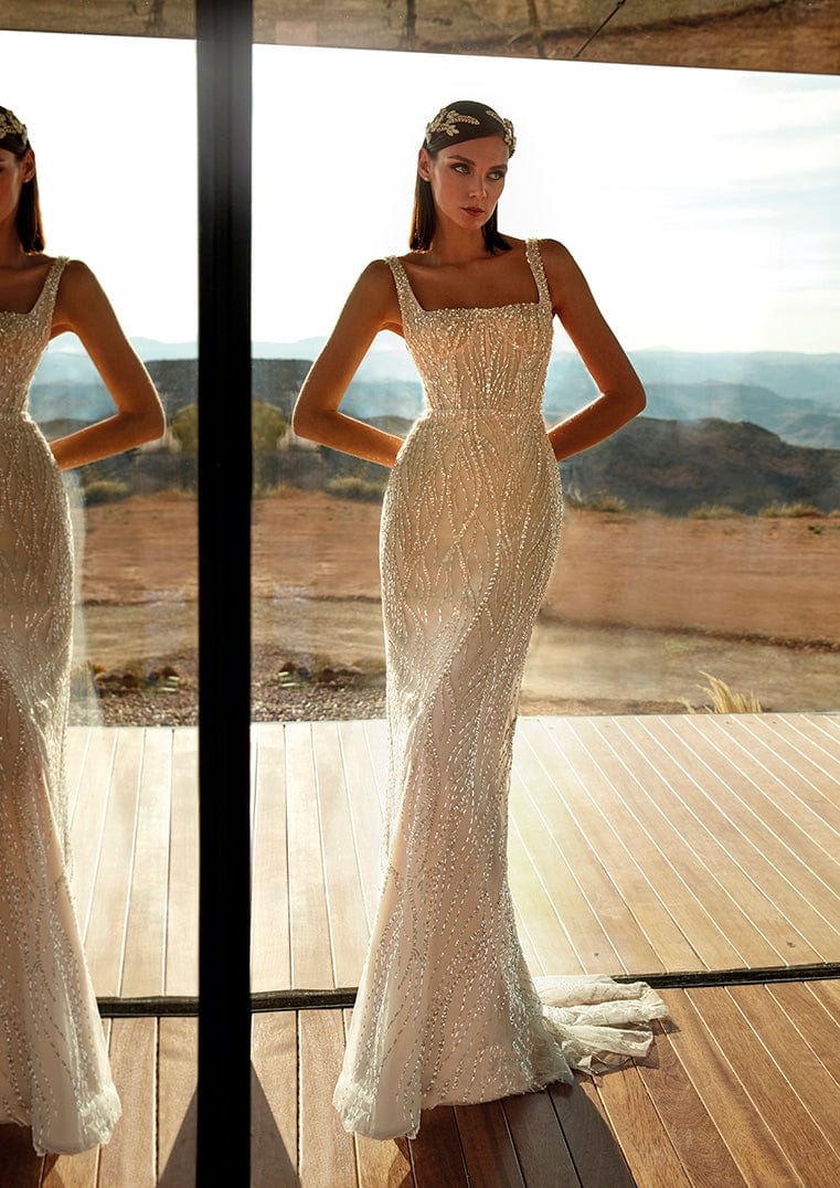 Pronovias Privee: Rhodium – Camellia Wedding Gown | Bridal Store