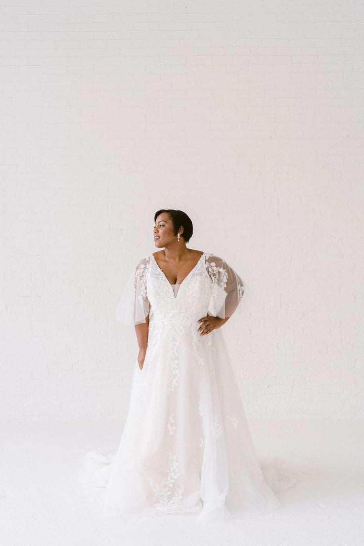 Curve Couture Calla a-line wedding dress 1 - Camellia Wedding Gown Toronto