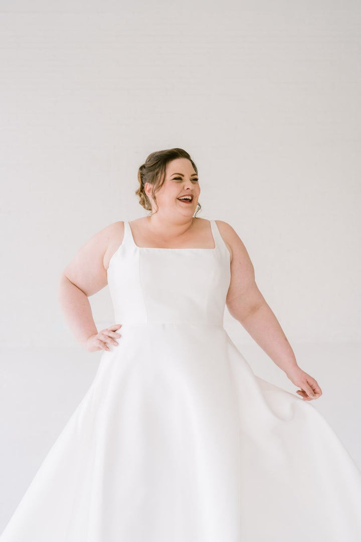 Curve Couture Carmen a-line wedding dress 1 - Camellia Wedding Gown Toronto