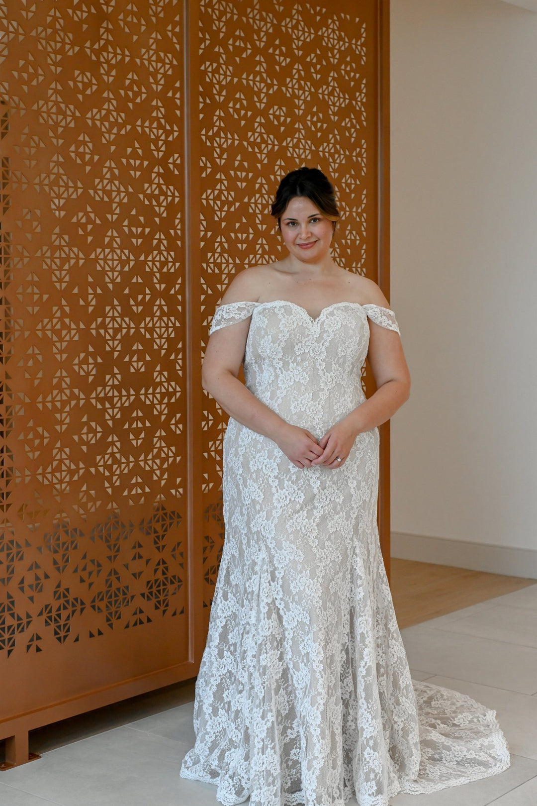 Curve Couture La Plata fit and flare wedding dress 1 - Camellia Wedding Gown Toronto
