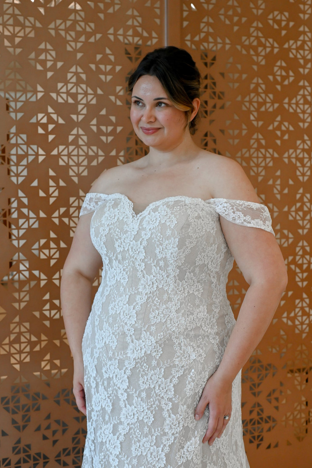 Curve Couture La Plata fit and flare wedding dress 2 - Camellia Wedding Gown Toronto