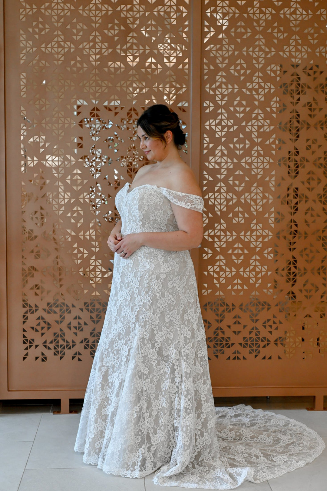 Curve Couture La Plata fit and flare wedding dress 3 - Camellia Wedding Gown Toronto