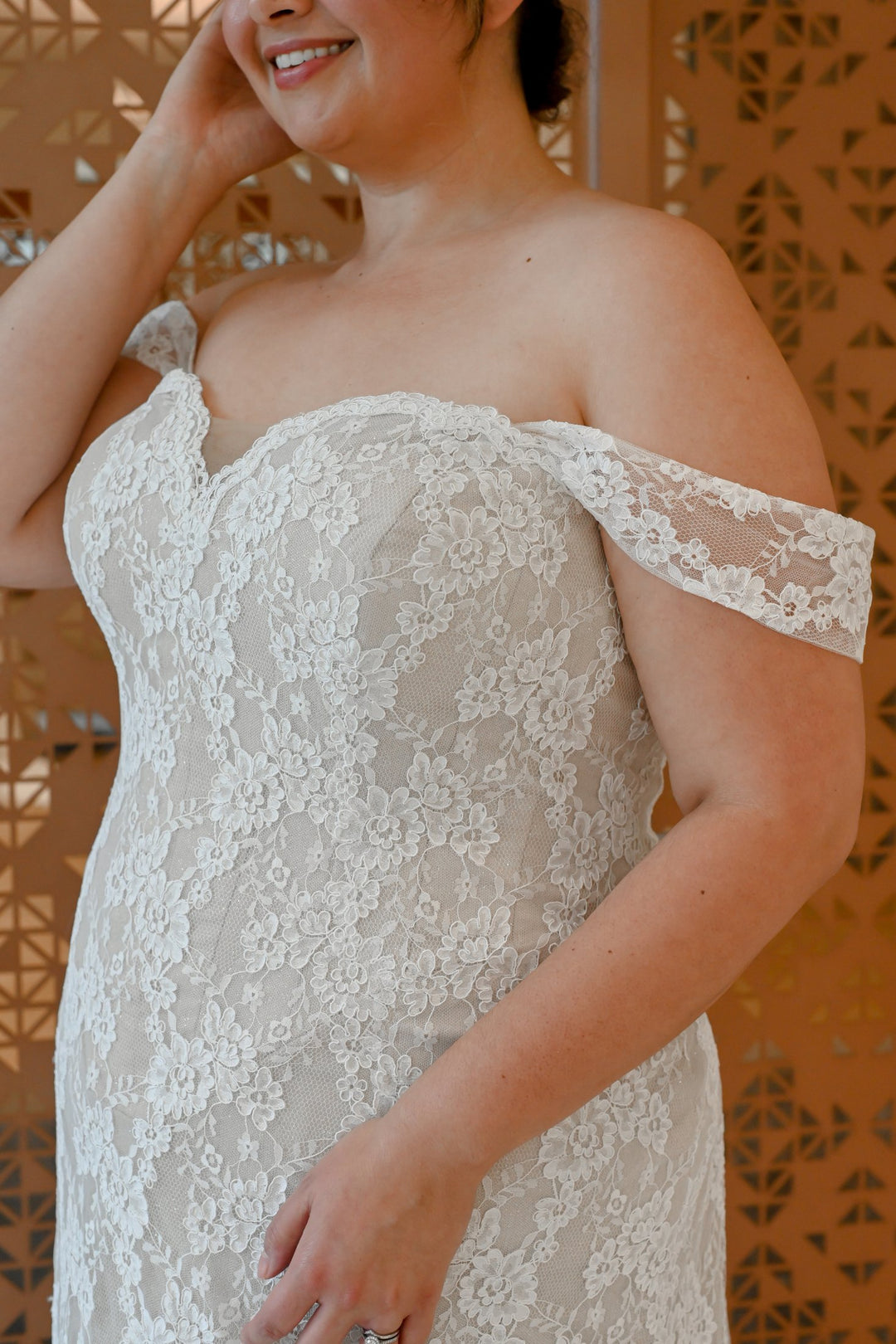 Curve Couture La Plata fit and flare wedding dress 4 - Camellia Wedding Gown Toronto
