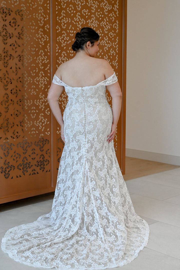 Curve Couture La Plata fit and flare wedding dress 6 - Camellia Wedding Gown Toronto