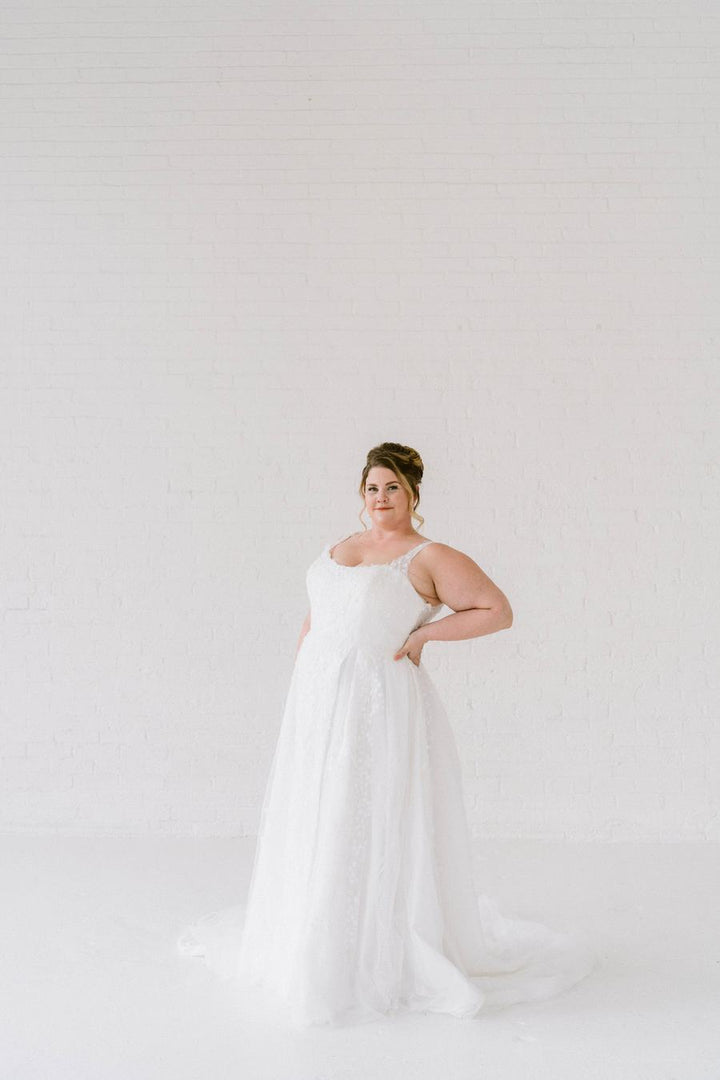 Curve Couture Lily of Valley a-line wedding dress 1 - Camellia Wedding Gown Toronto