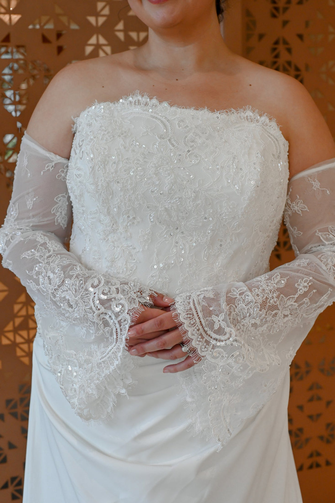 Curve Couture Lisbon fit and flare wedding dress 3 - Camellia Wedding Gown Toronto