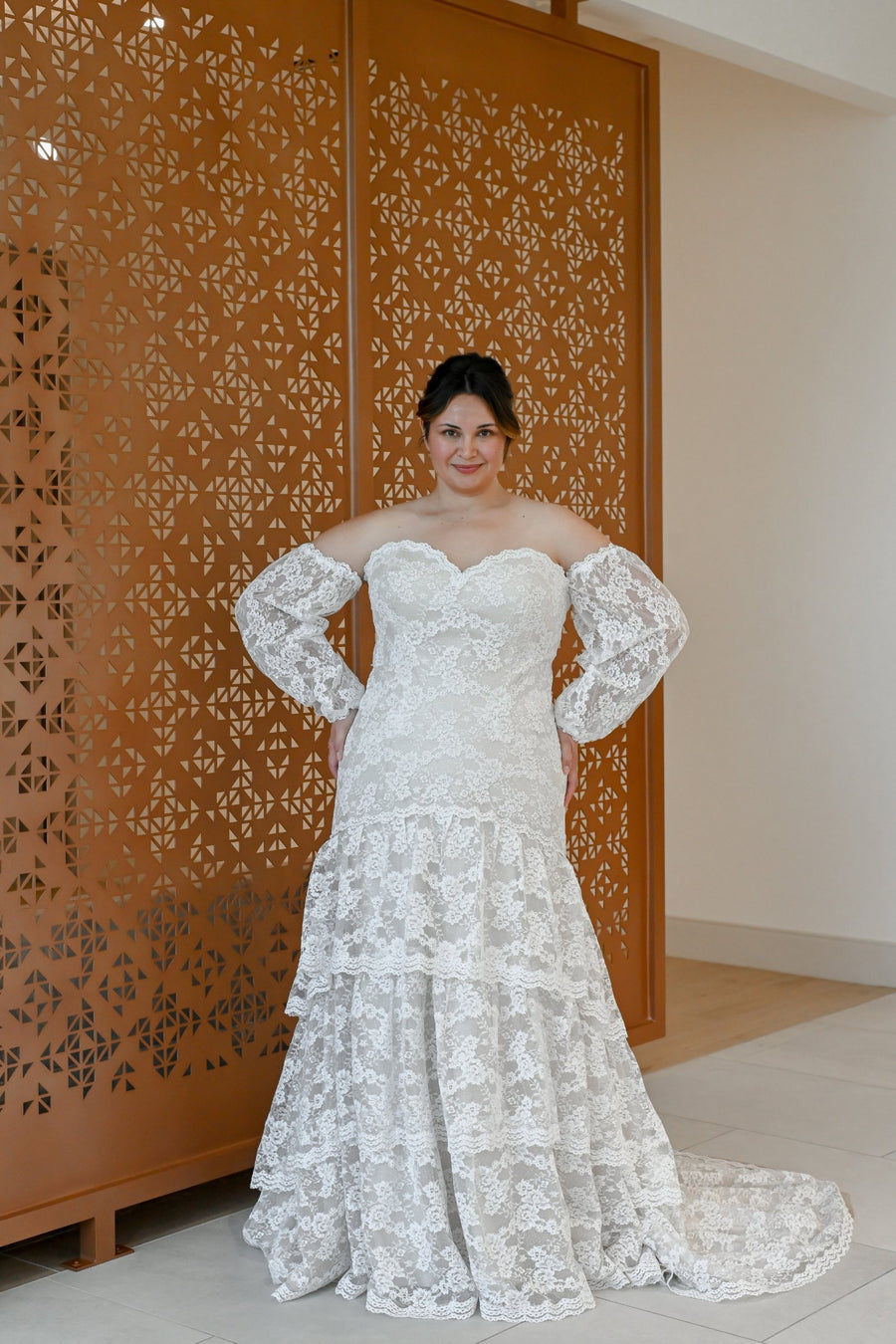 Curve Couture London a-line wedding dress 1 - Camellia Wedding Gown Toronto