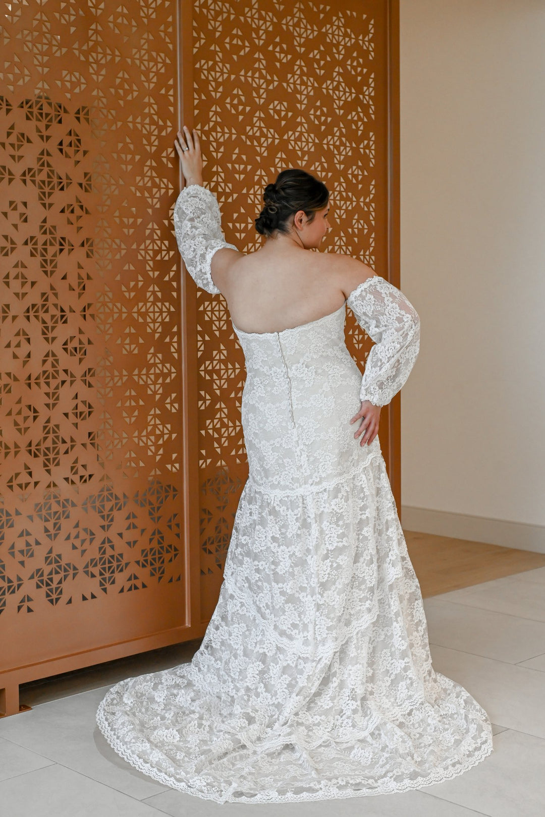 Curve Couture London a-line wedding dress 5 - Camellia Wedding Gown Toronto