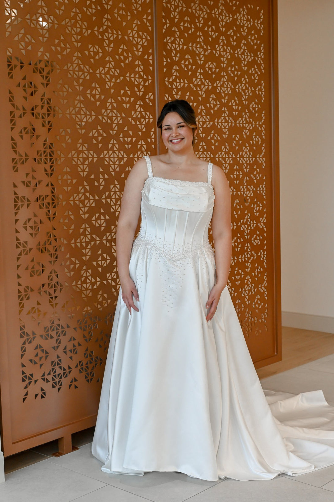 Curve Couture Lourdes a-line wedding dress 1 - Camellia Wedding Gown Toronto