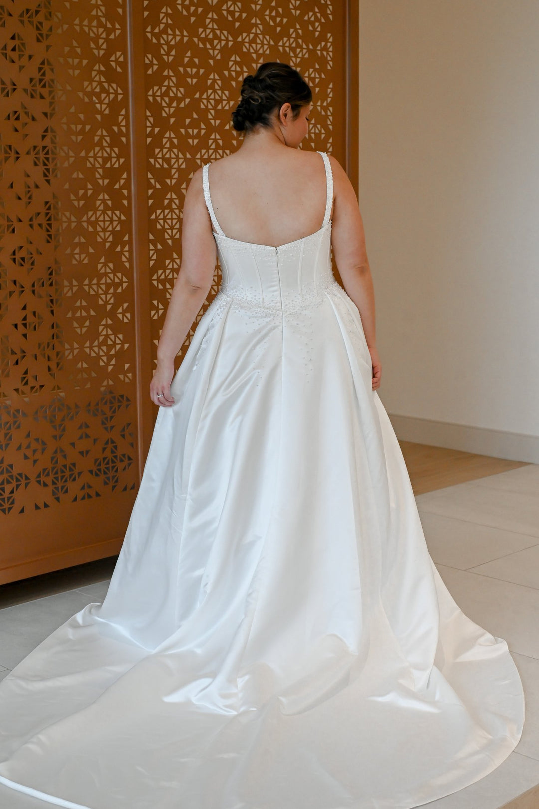 Curve Couture Lourdes a-line wedding dress 6 - Camellia Wedding Gown Toronto
