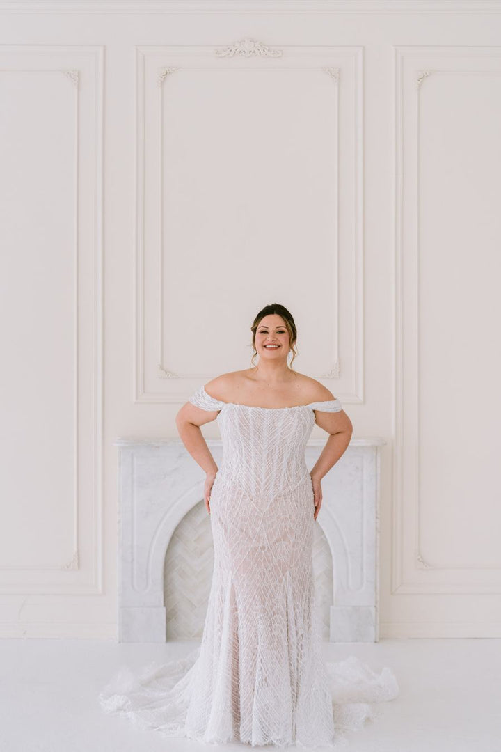 Curve Couture Marilyn fit and flare wedding dress 1 - Camellia Wedding Gown Toronto