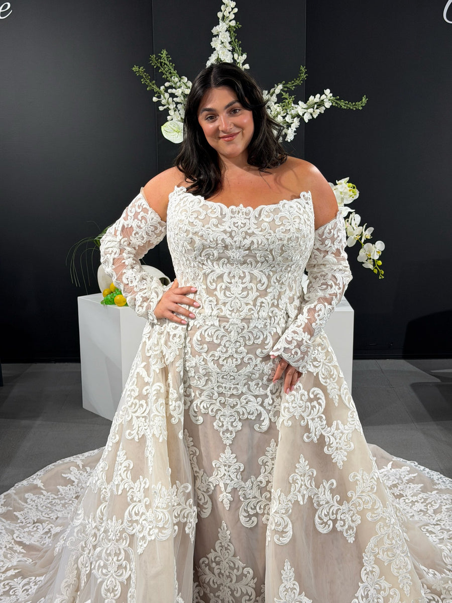 Curve Couture Polina sheath wedding dress 1 - Camellia Wedding Gown Toronto