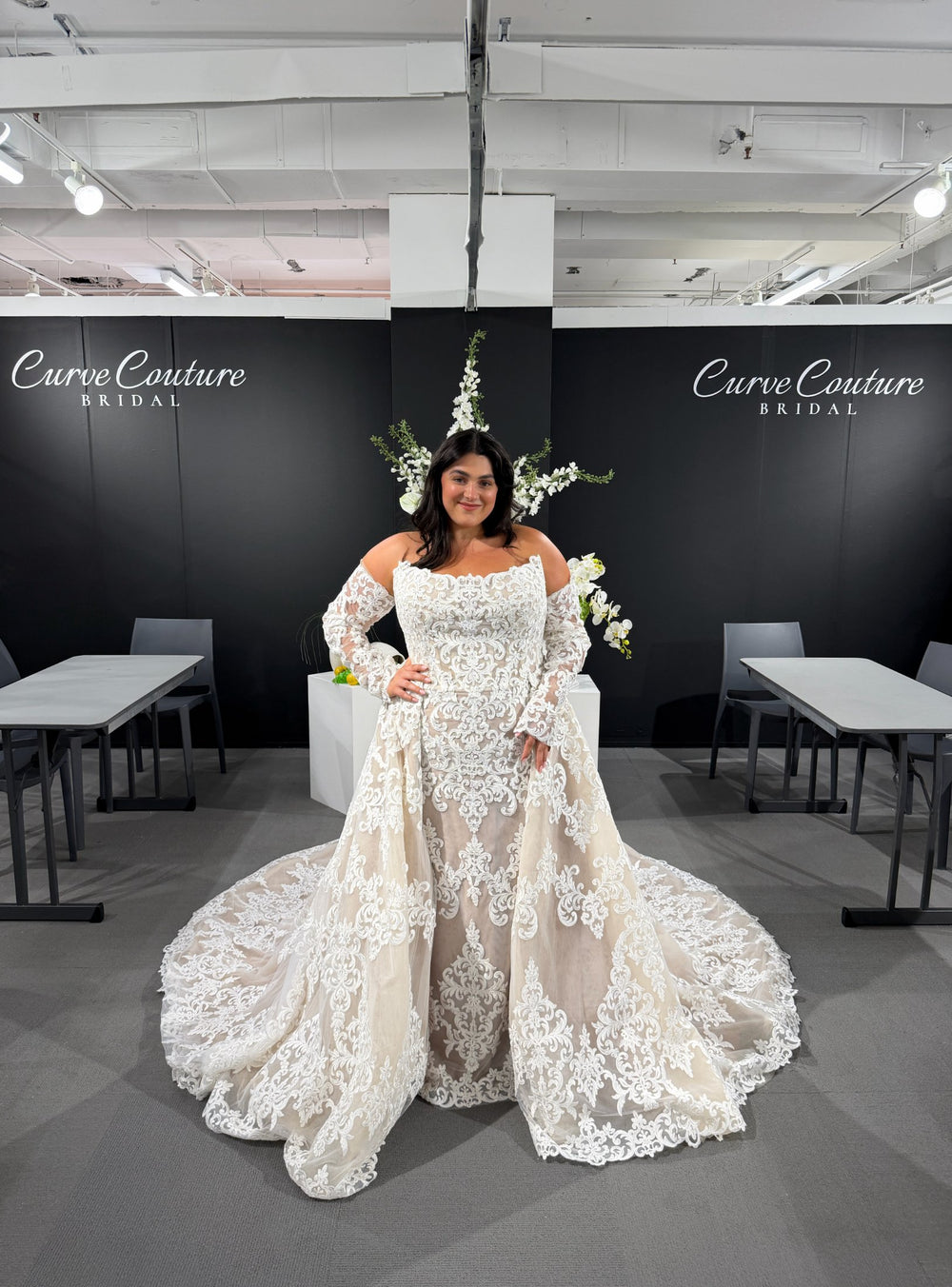 Curve Couture Polina sheath wedding dress 2 - Camellia Wedding Gown Toronto
