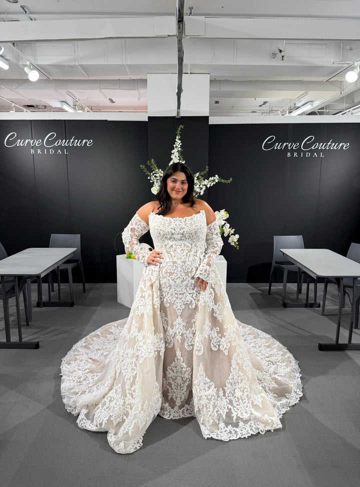 Curve Couture Polina sheath wedding dress 2 - Camellia Wedding Gown Toronto