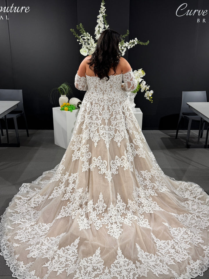 Curve Couture Polina sheath wedding dress 3 - Camellia Wedding Gown Toronto