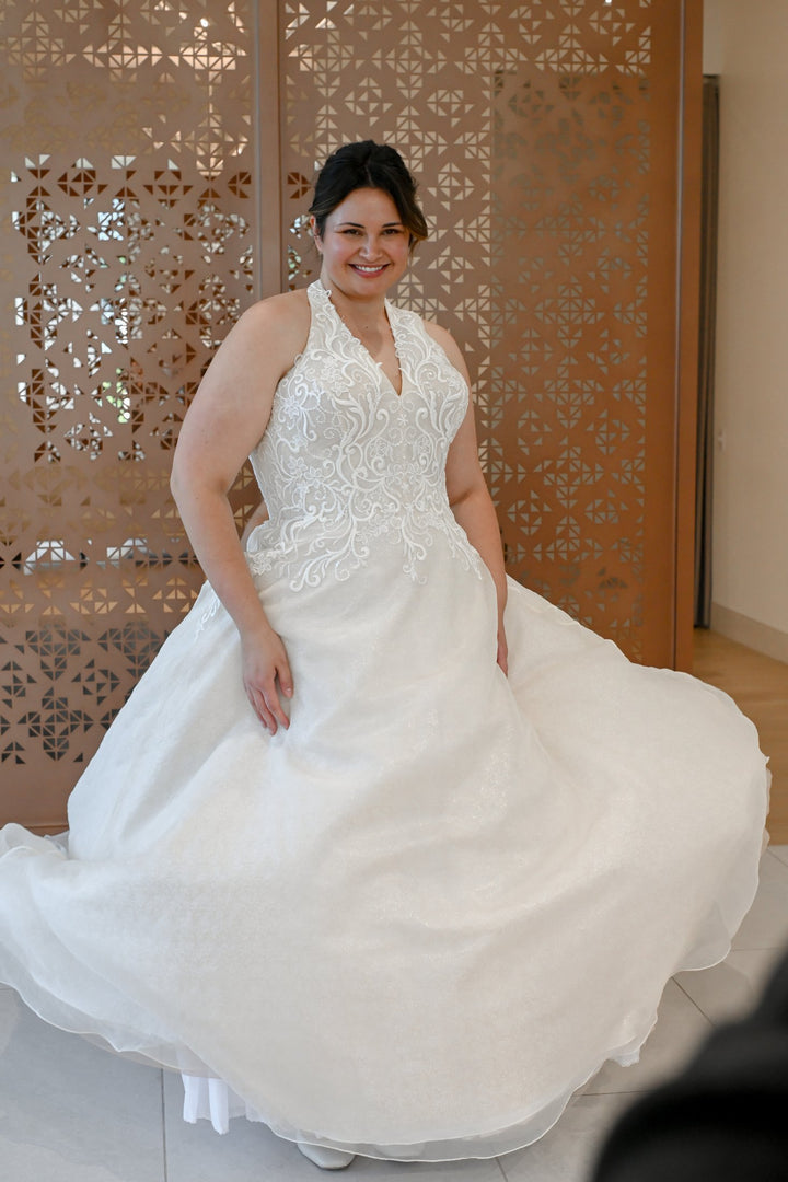 Curve Couture Rhea a-line wedding dress 2 - Camellia Wedding Gown Toronto