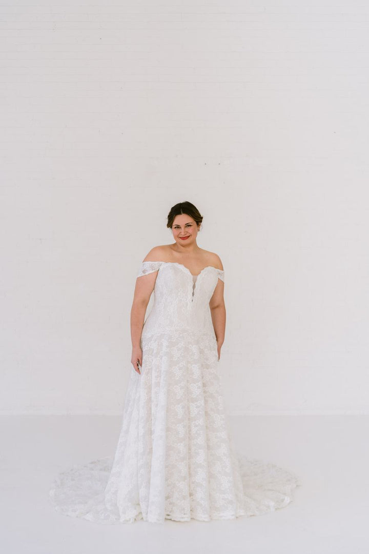 Curve Couture Rosemary a-line wedding dress 1 - Camellia Wedding Gown Toronto