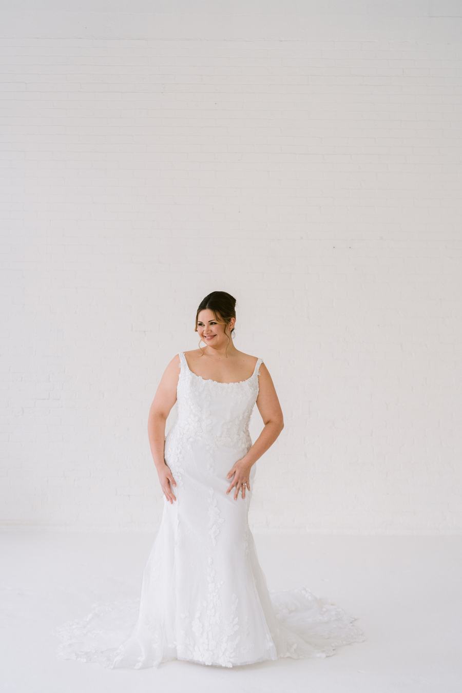 Curve Couture Valentino fit and flare wedding dress 1 - Camellia Wedding Gown Toronto