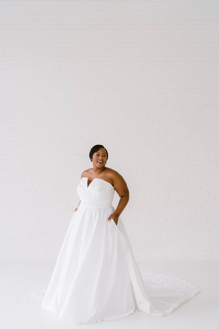 Curve Couture Victoria a-line wedding dress 1 - Camellia Wedding Gown Toronto
