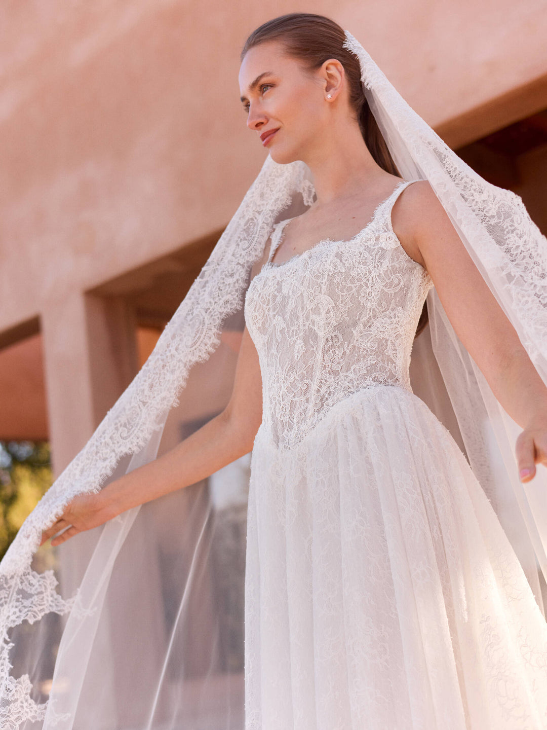 Pronovias Byada A-line lace wedding dress, image 3