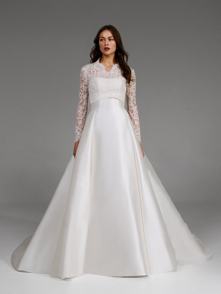 Pronovias Jory princess mikado wedding dress, image 2