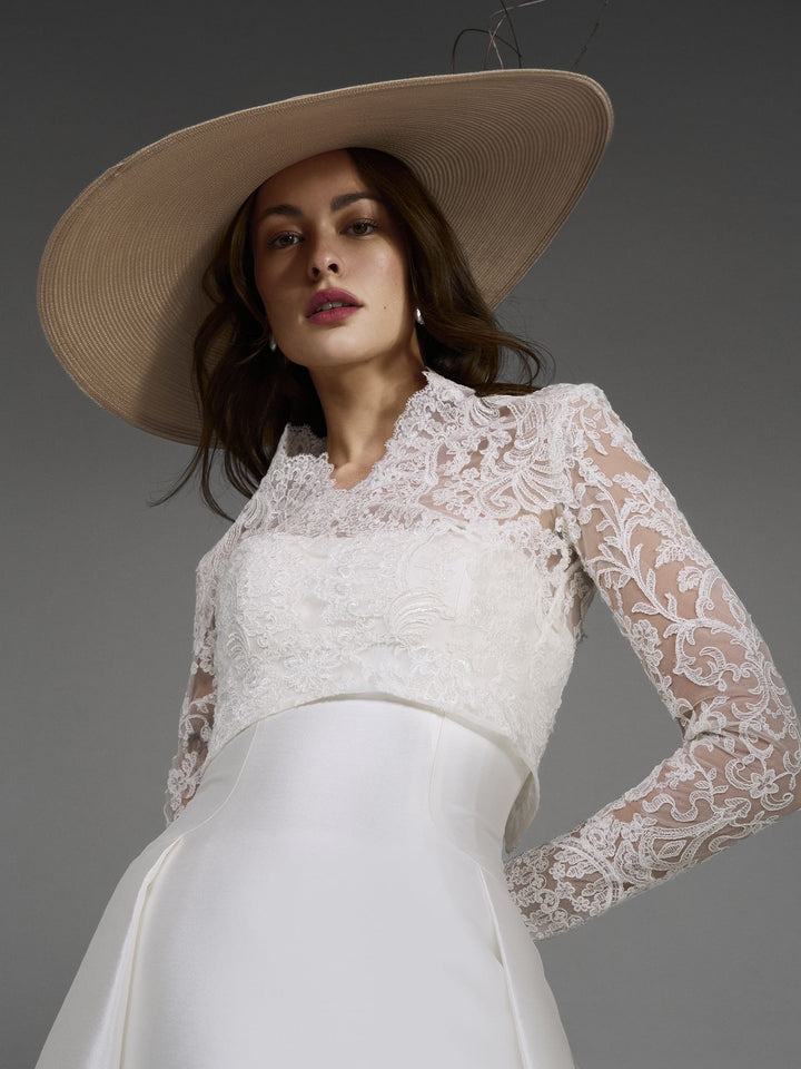 Pronovias Jory princess mikado wedding dress, image 4