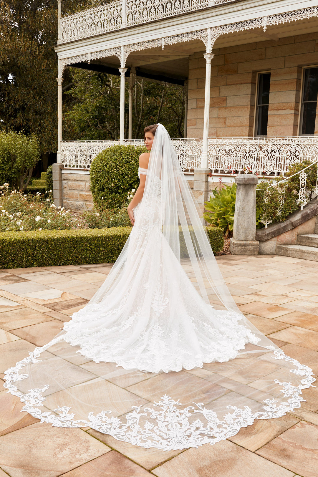 schiffli lace wedding dress Sophia Tolli Y22267 | Sequined Schiffli Lace & Tulle Gown