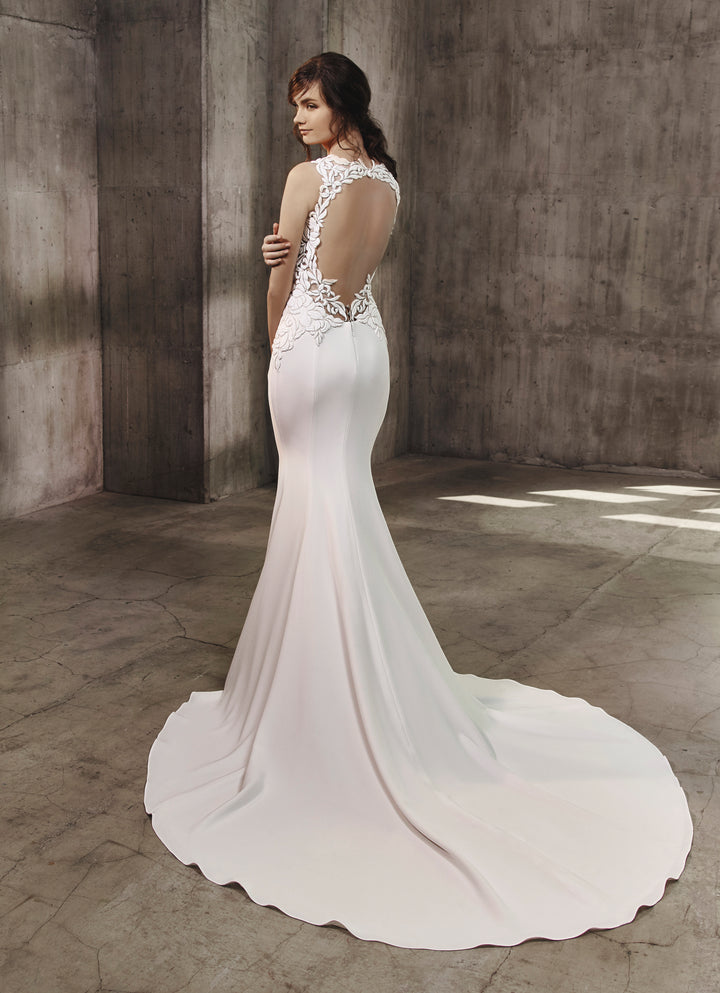 Badgley Mischka Avery sample sale wedding dress back view