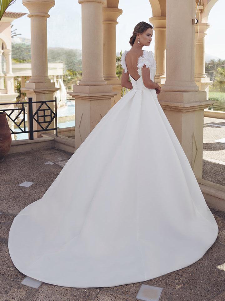 Blue by Enzoani Stella fitted wedding dress with overskirt view