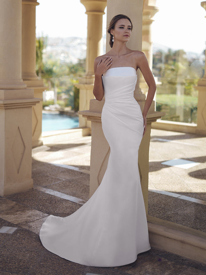 Blue by Enzoani Stella fitted wedding dress front view