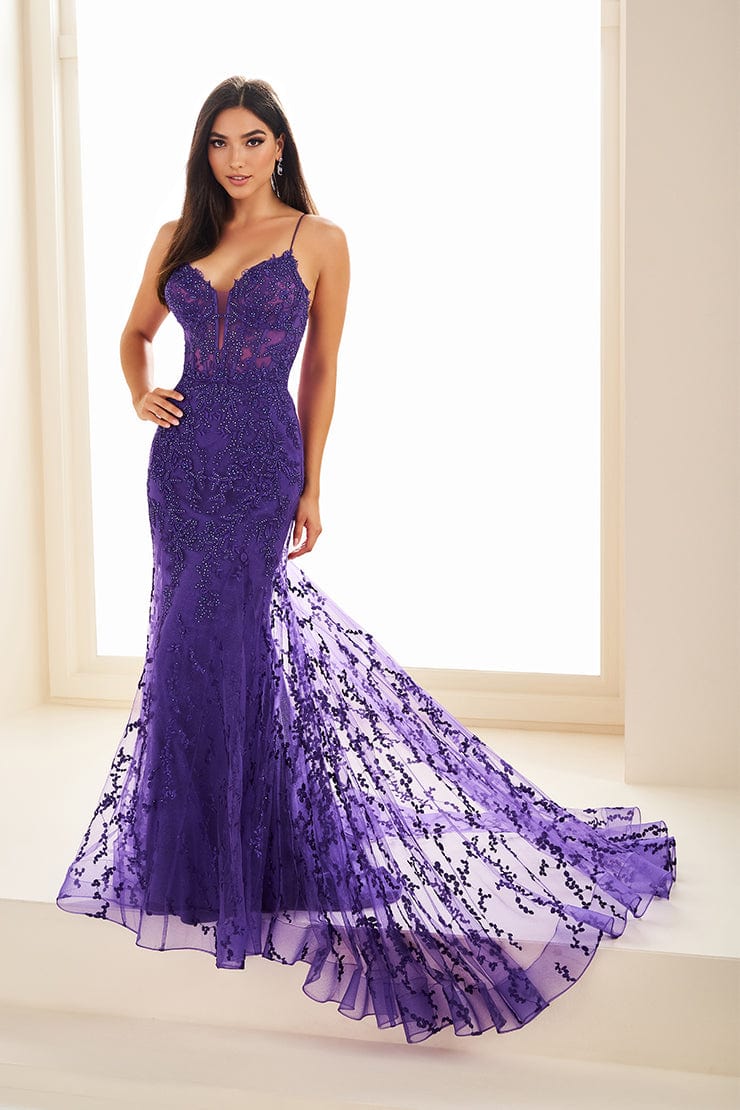 Purple wedding gown best sale