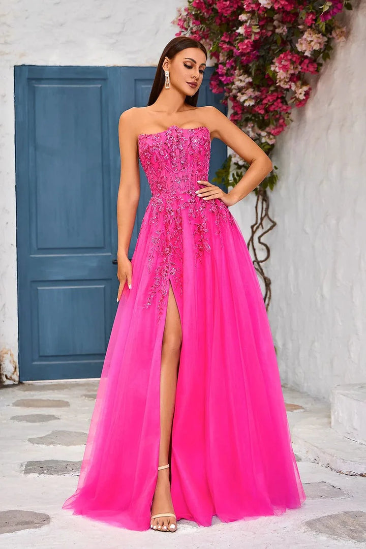 Jadore Evening Dress 2 / Bright Pink Jadore: J25017