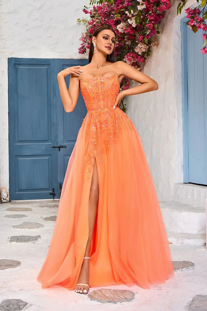 Jadore Evening Dress 2 / Orange Jadore: J25017