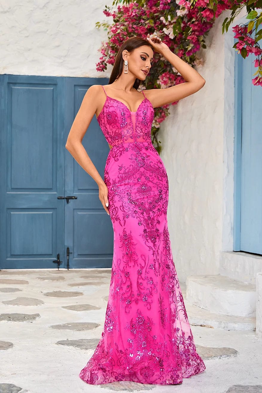 Jadore Evening Dress 2 / Bright Pink Jadore: J25022