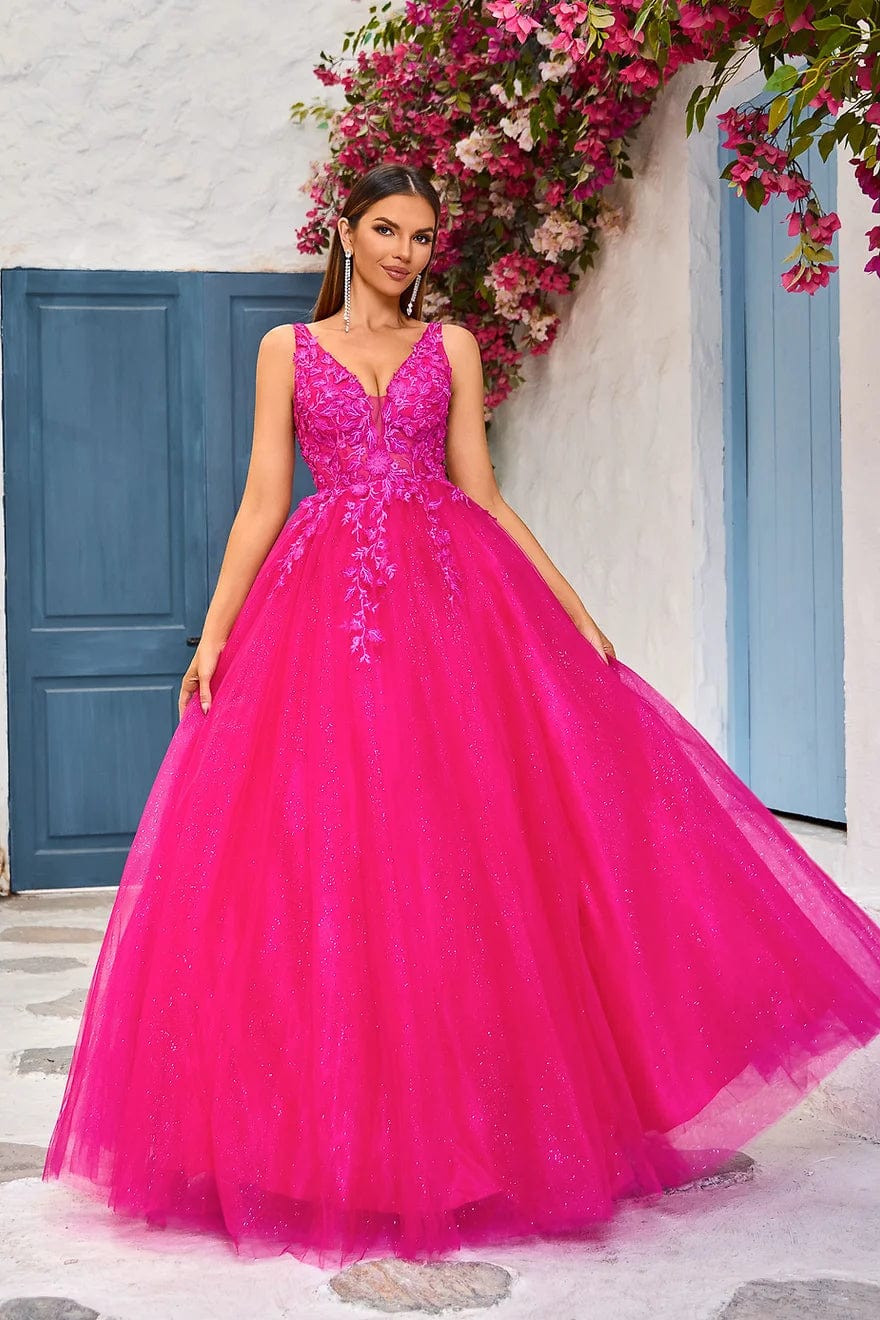 Jadore Evening Dress 2 / Hot Pink Jadore: J25028