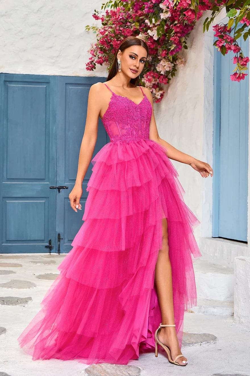 Jadore Evening Dress 2 / Hot Pink Jadore: J25040