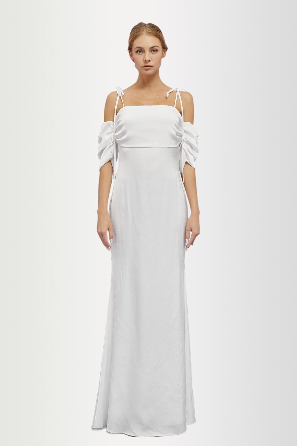 Lena D3930 sample sale wedding dress front view
