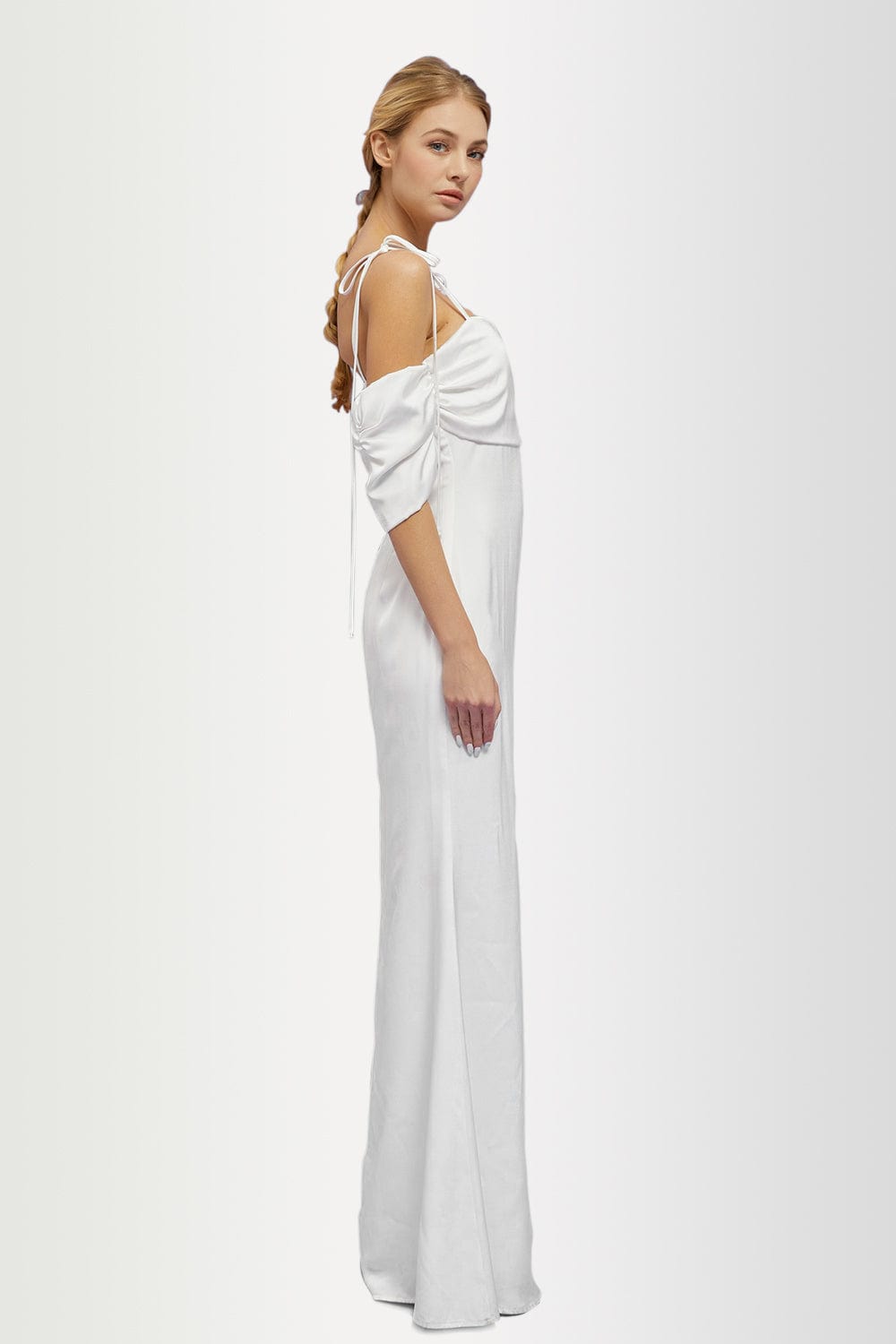 Lena D3930 sample sale wedding dress side view