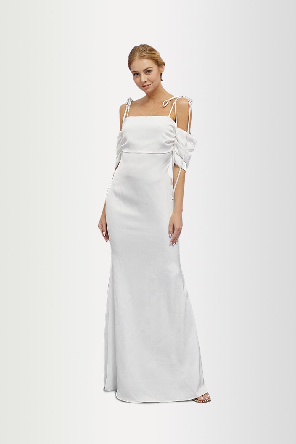 Lena D3930 sample sale wedding dress front side view