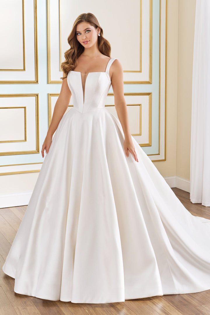  Martin Thornburg MT9106MKD Camellia ballgown wedding dress with straps front view