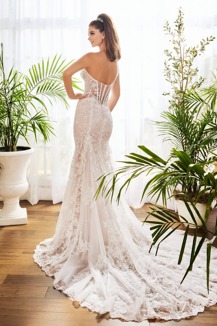 Martin Thornburg MT9114 Marigold sample sale lace wedding dress back view