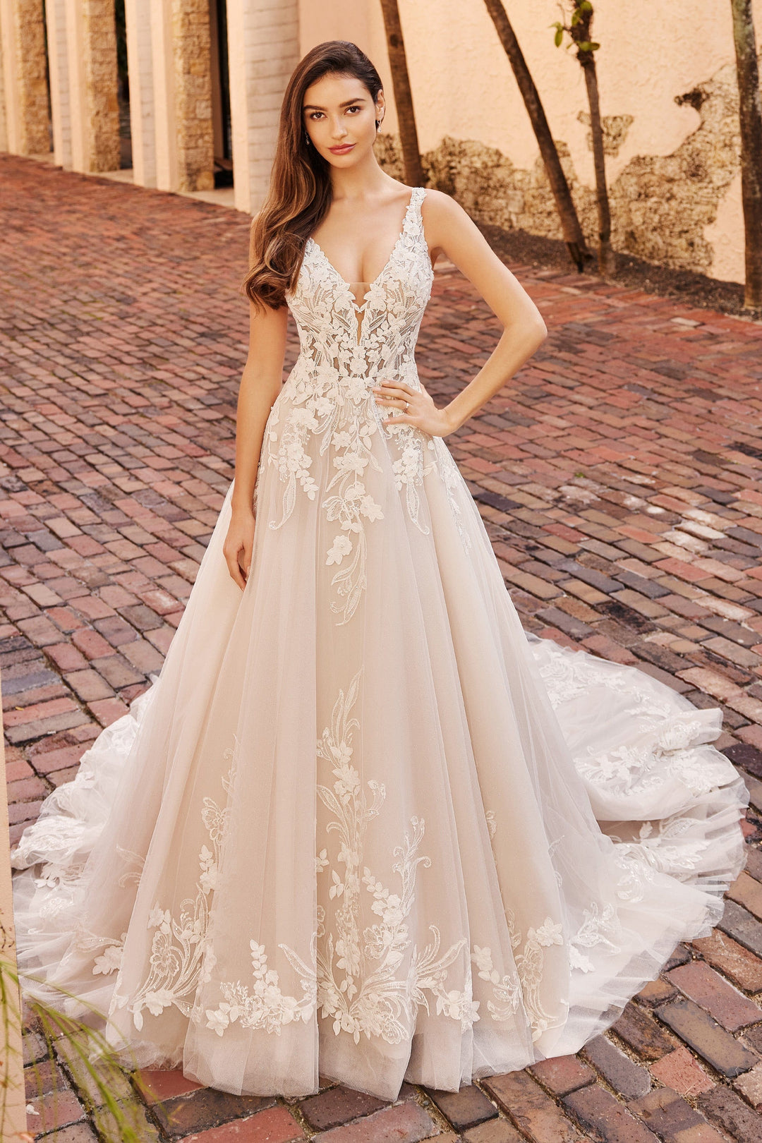 Martin Thornburg Wedding Dress 0 / Ivory/Tea Rose Martin Thornburg: MT3210 - Tillie