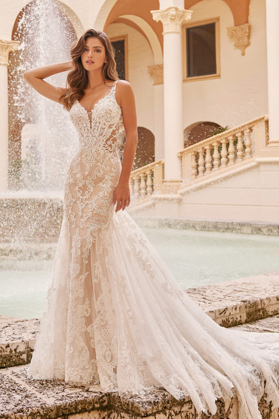 Martin Thornburg Wedding Dress 0 / Ivory/Blush Martin Thornburg: MT3228 - Wesley