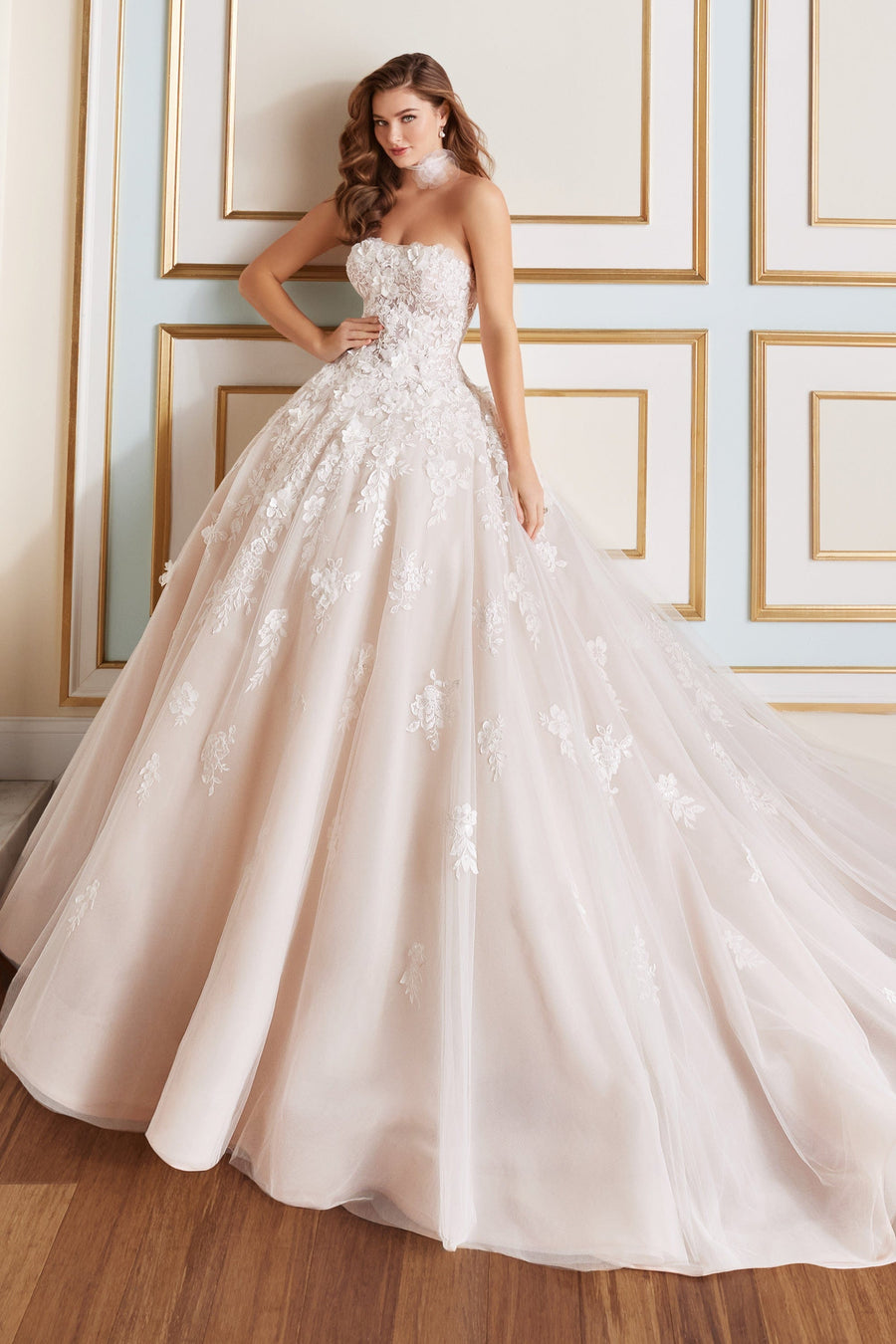 Martin Thornburg Wedding Dress 0 / Ivory/Tea Rose Martin Thornburg: MT5121 - Cavalli