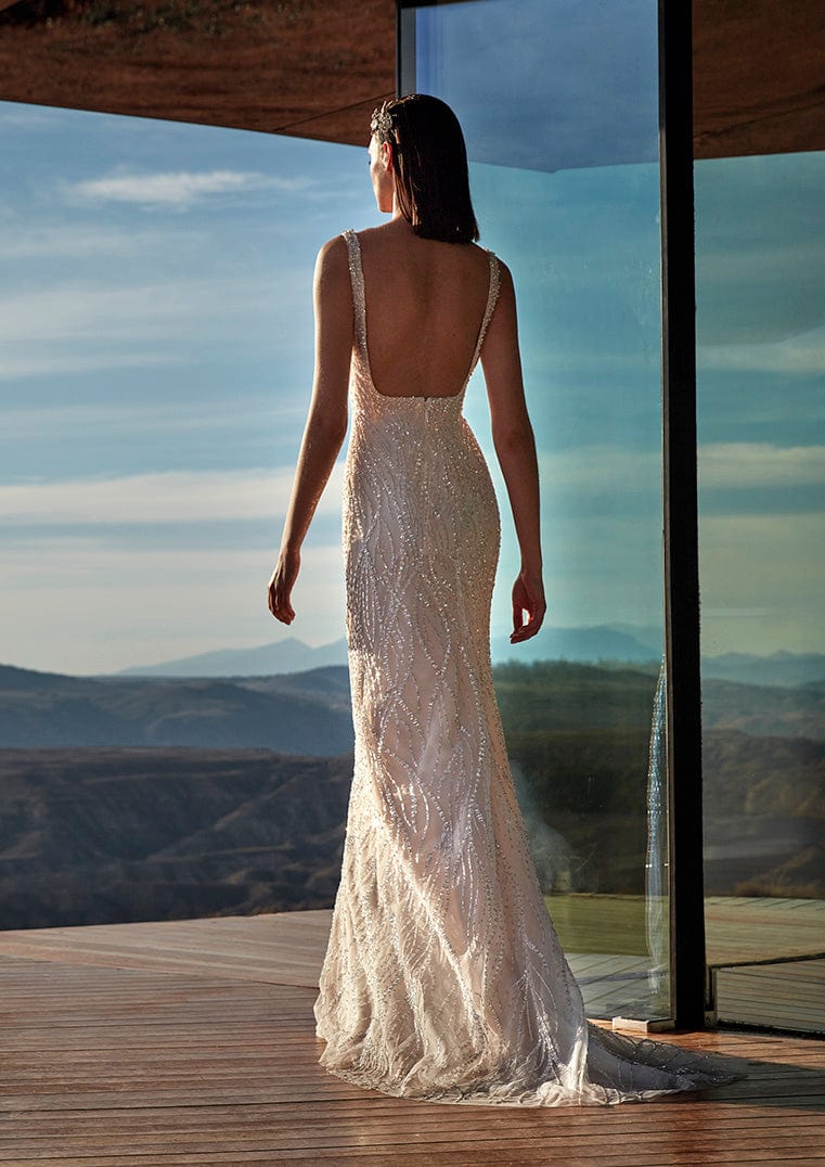 Pronovias Privee: Rhodium – Camellia Wedding Gown | Bridal Store