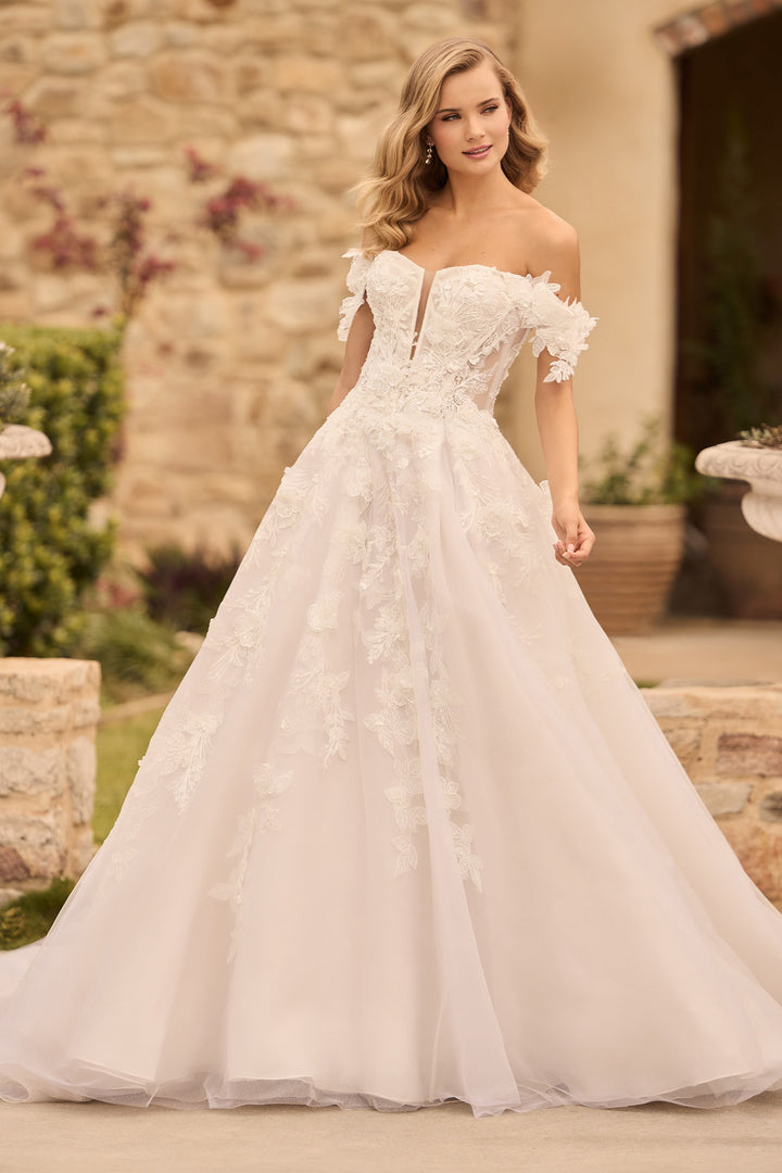 Sophia Tolli ST644 Blossom ballgown wedding dress with 3D floral details front view