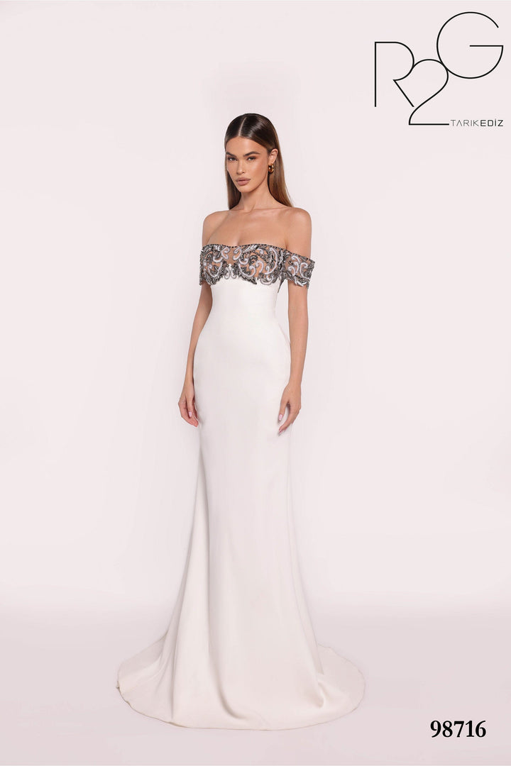 Tarik Ediz Evening Dress 0 / Ivory Tarik Ediz: 98716