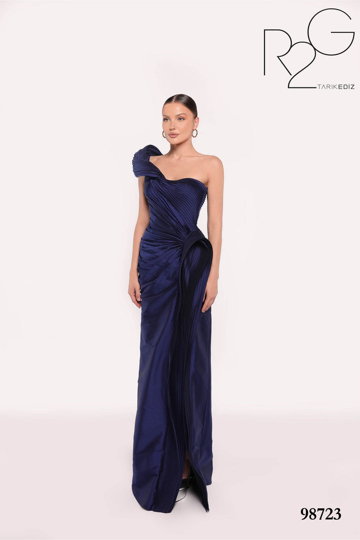 Tarik Ediz Evening Dress 0 / Navy Tarik Ediz: 98723