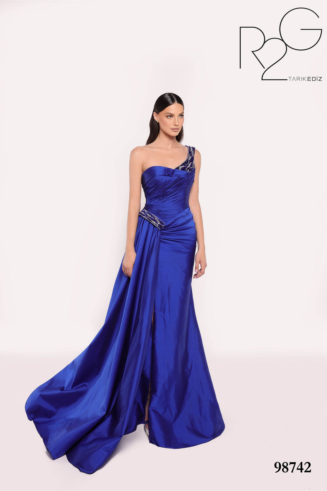 Tarik Ediz Evening Dress 0 / Royal Blue Tarik Ediz: 98742